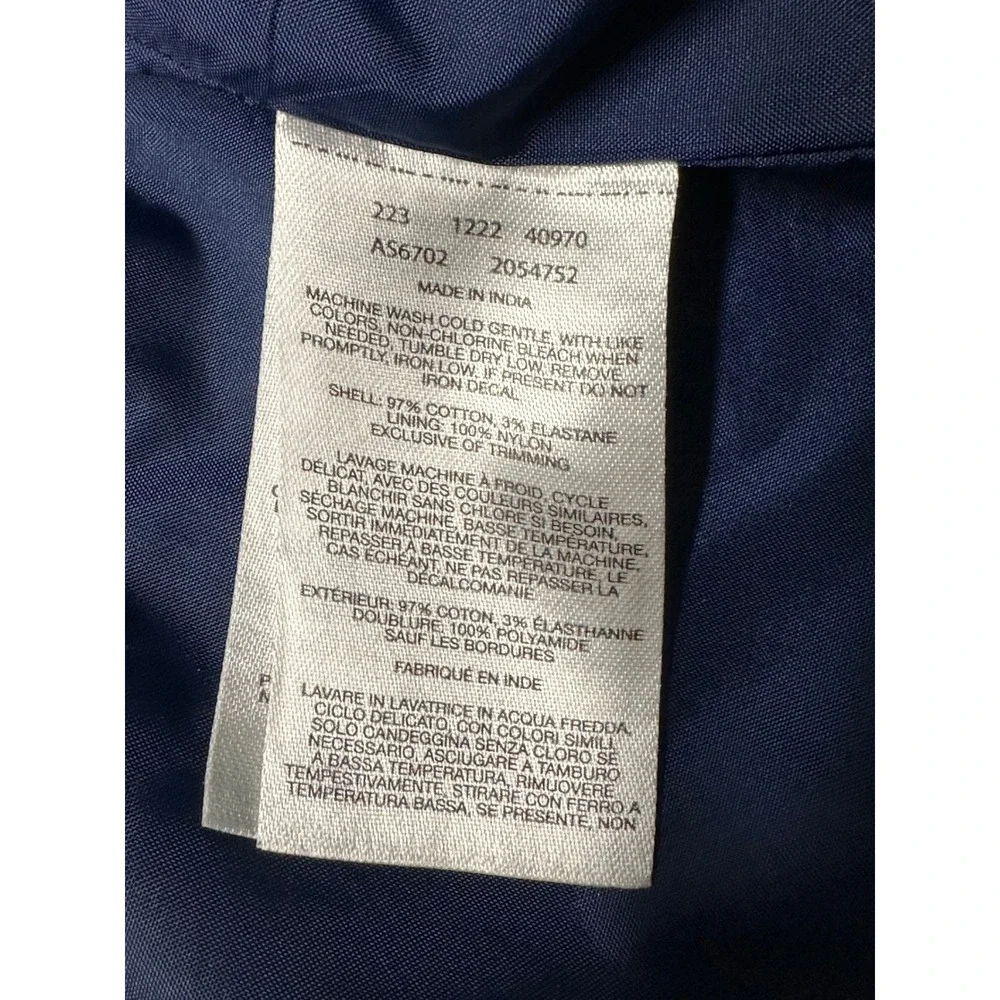 Columbia Mens Lined Shirt Jacket Blue Snap‎ Front 2X Cotton Blend windbreaker